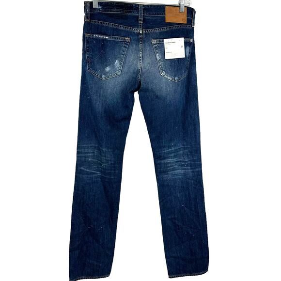 AG Adriano Goldschmied NWT The Matchbox Slim Straight Distressed Paint Jean 31 - Picture 3 of 10